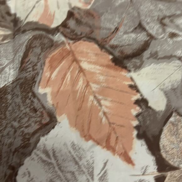 EUC Milano Blouse Top 100% Silk Long Sleeve Fall Leaves Muted Neutrals M Neutral - Picture 16 of 16